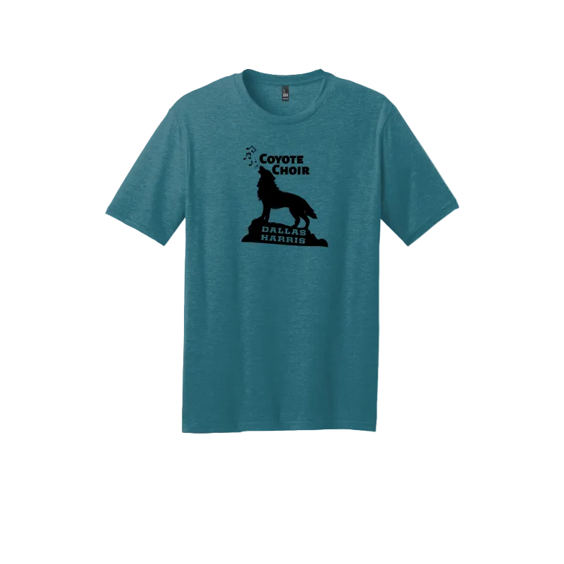 Teal t-shirt with black DHE Choir graphic.